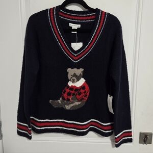 NWT - cupcakes and cashmere Women's Cutie Bear Sweater - Size M